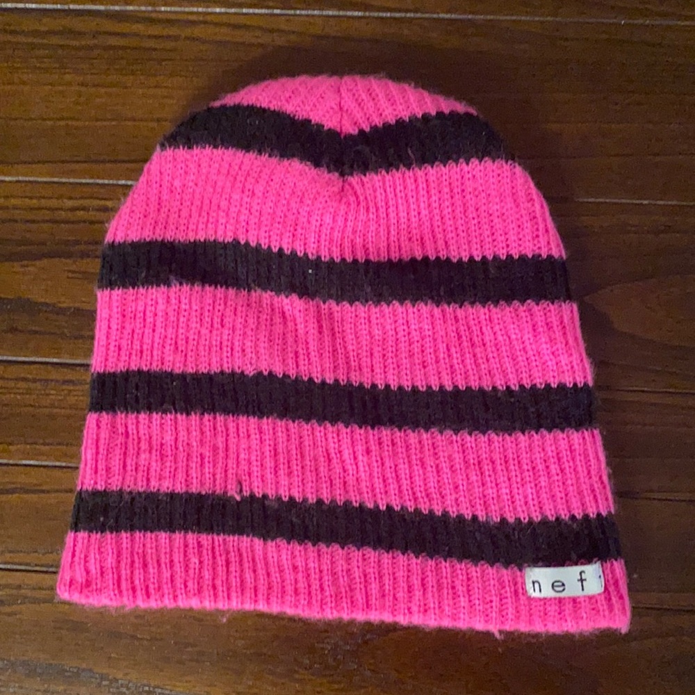 neff beanie pink/ black